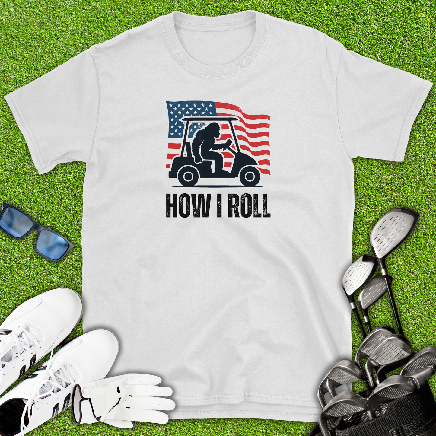 How I Roll Bigfoot U.S.A. T-Shirt