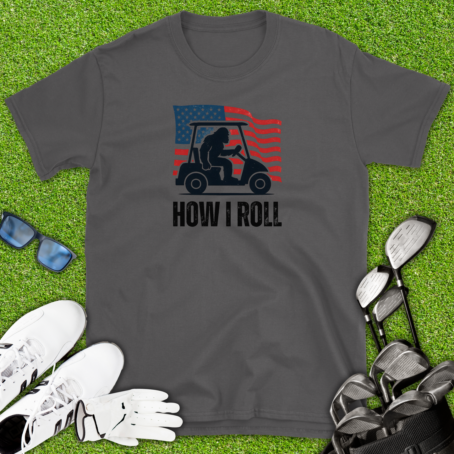 How I Roll Bigfoot U.S.A. T-Shirt
