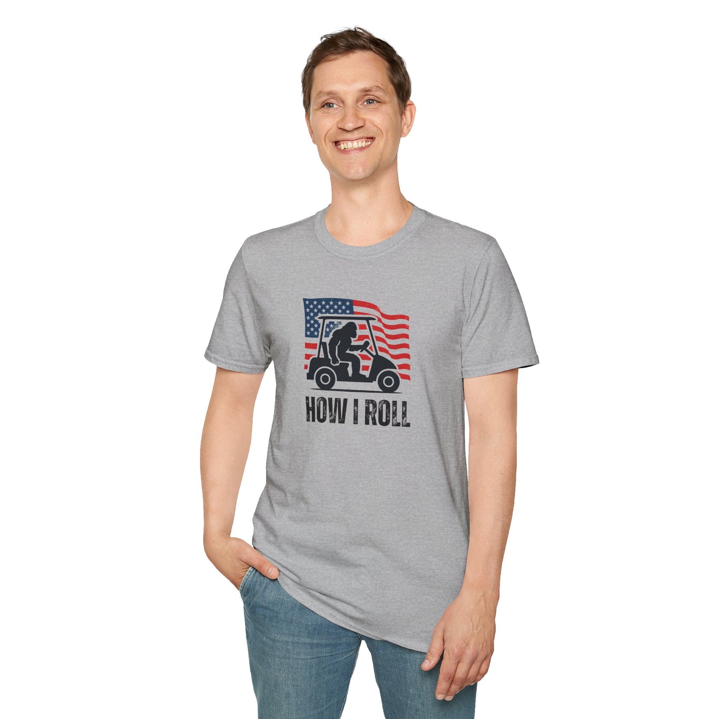 How I Roll Bigfoot U.S.A. T-Shirt