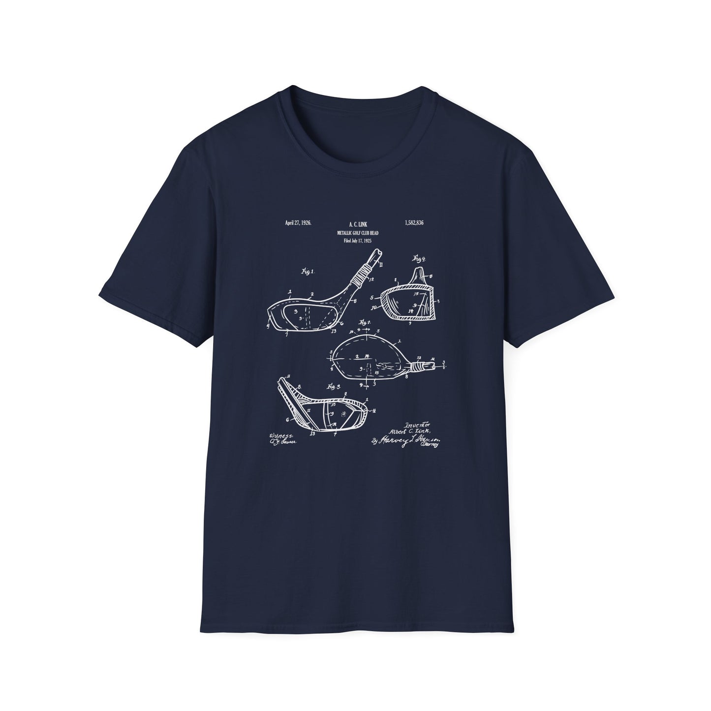 Vintage Golf Club Patent T-Shirt