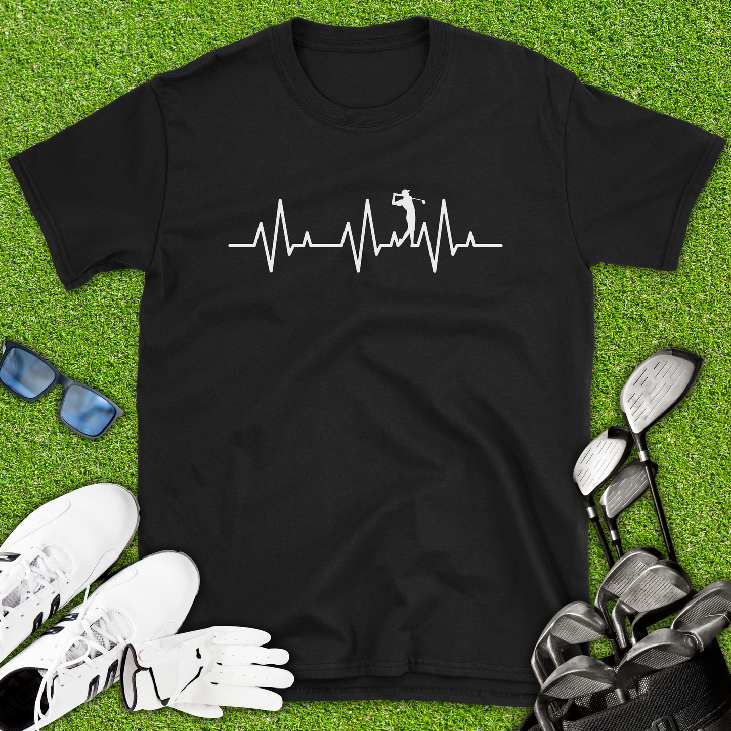 Golfing Heartbeat T-Shirt