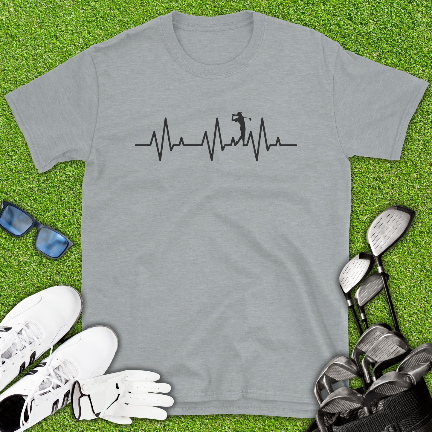 Golfing Heartbeat T-Shirt