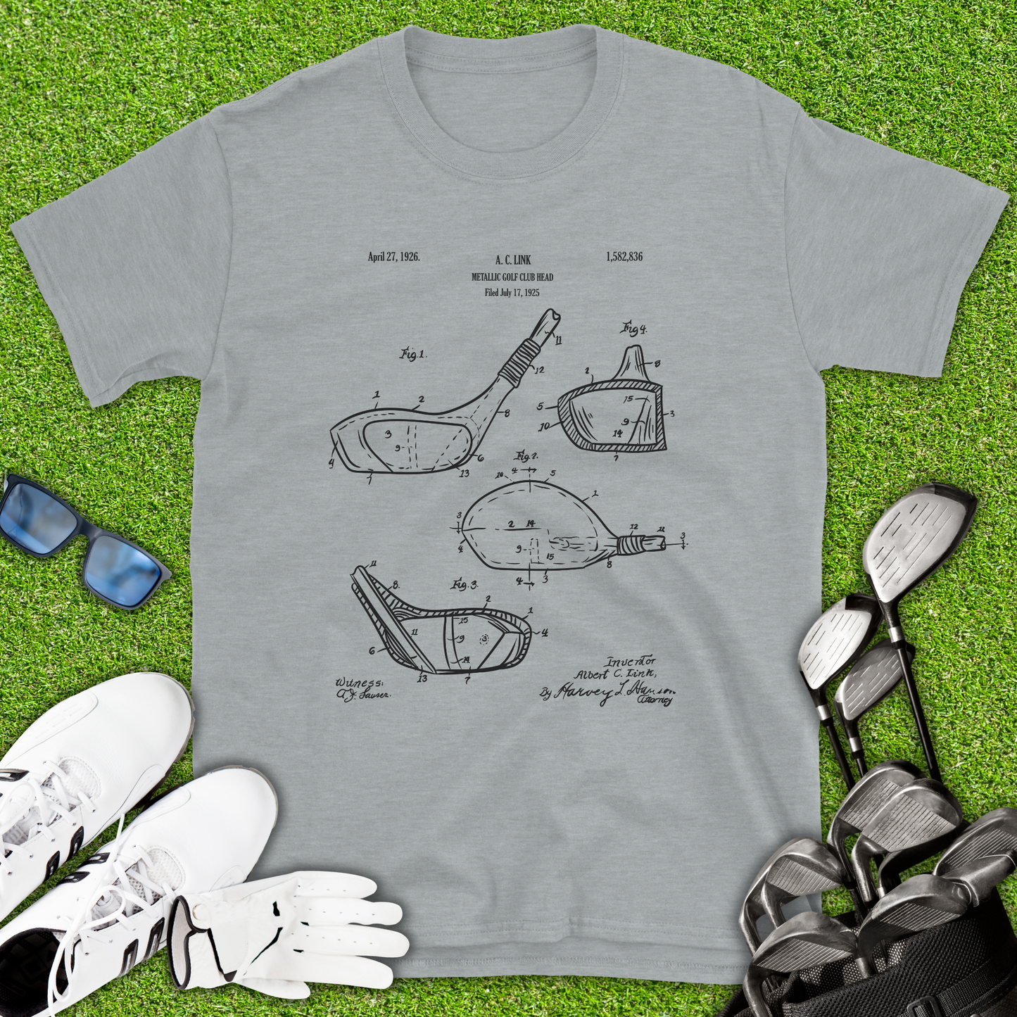 Vintage Golf Club Patent T-Shirt