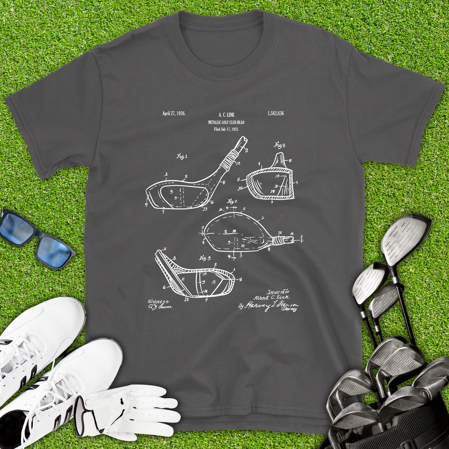 Vintage Golf Club Patent T-Shirt