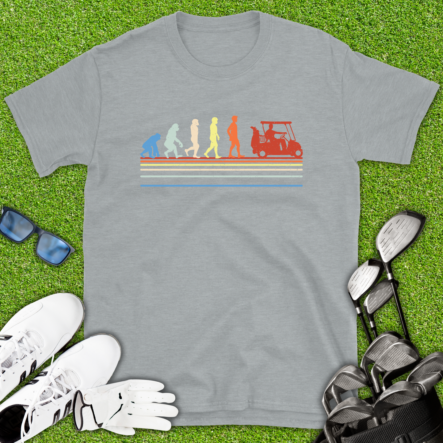 Vintage Evolution Of Golf T-Shirt