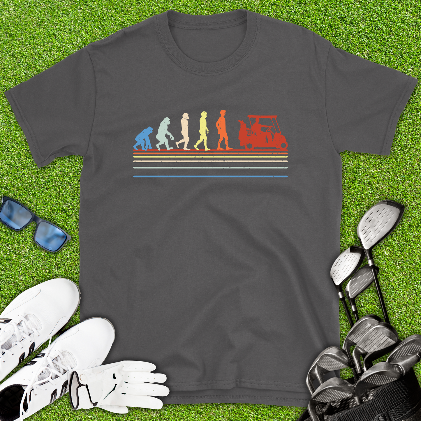 Vintage Evolution Of Golf T-Shirt