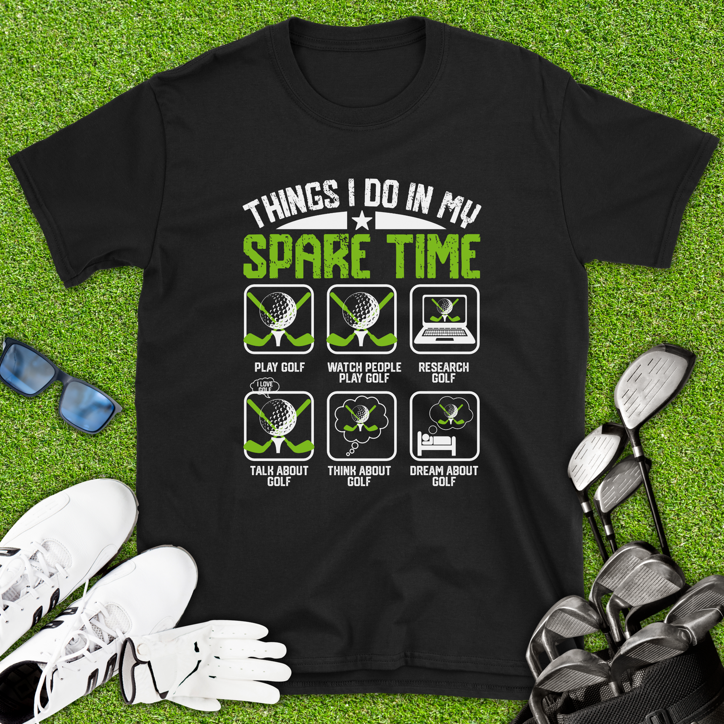 Things I Do On My Spare Time Golf T-Shirt