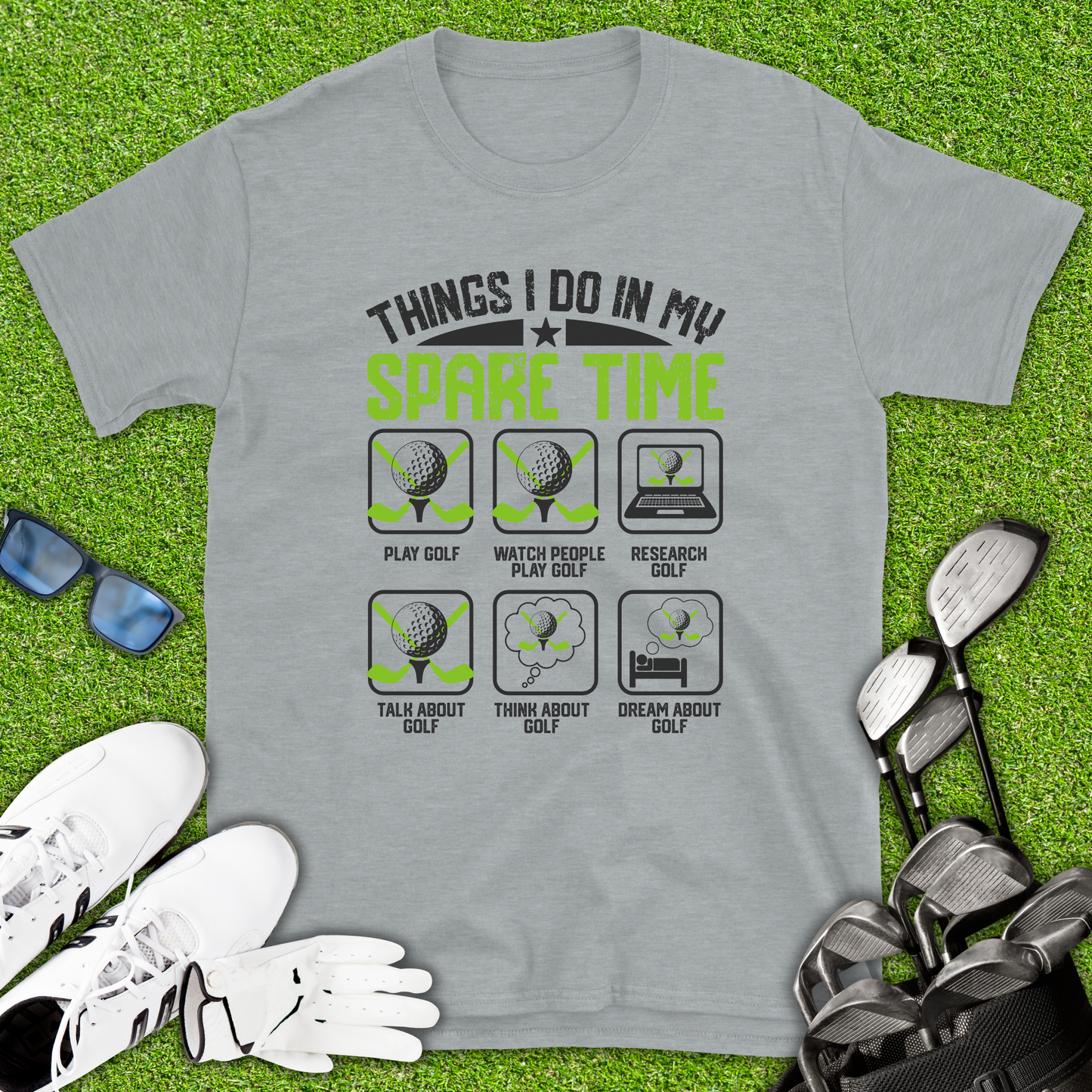 Things I Do On My Spare Time Golf T-Shirt