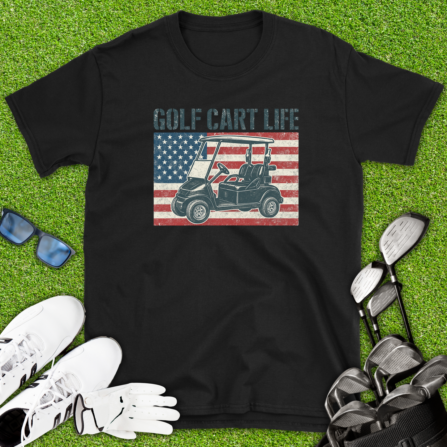 Golf Cart Life USA T-Shirt
