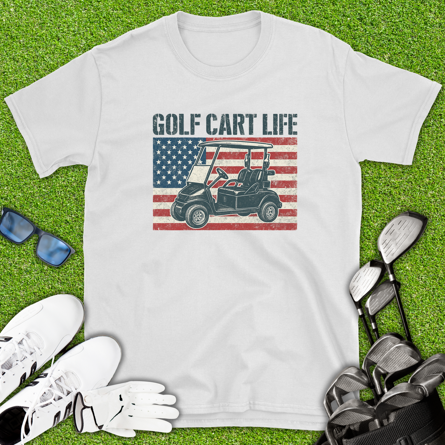 Golf Cart Life USA T-Shirt