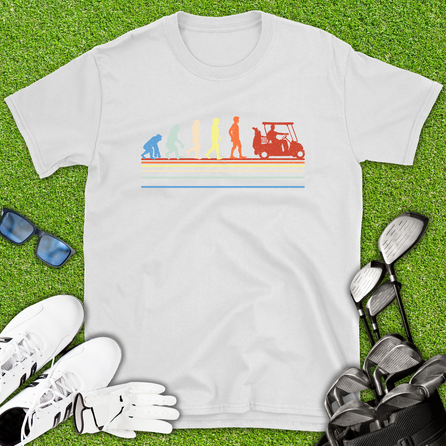 Vintage Evolution Of Golf T-Shirt