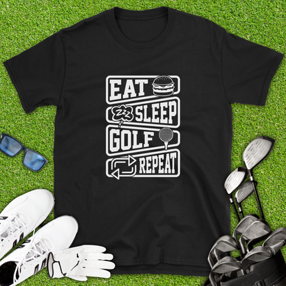 Eat Sleep Golf Repeat T-Shirt